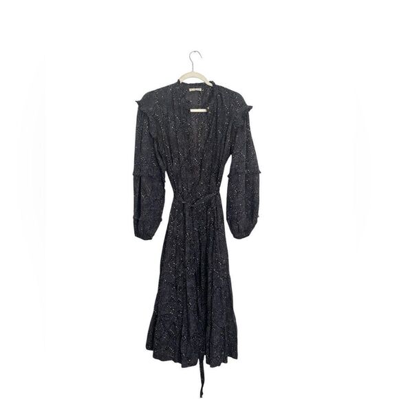 ULLA JOHNSON LAYLA DRESS with ruffle detail in blue - Picture 7 of 9